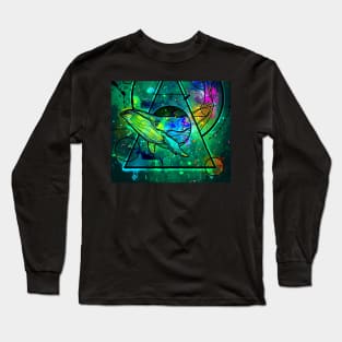 whale design with mix colors Long Sleeve T-Shirt